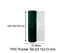 PVC Puntalı Tel Çit 12x12 mm