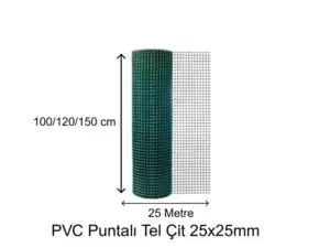 PVC Puntalı Tel Çit 25x25mm